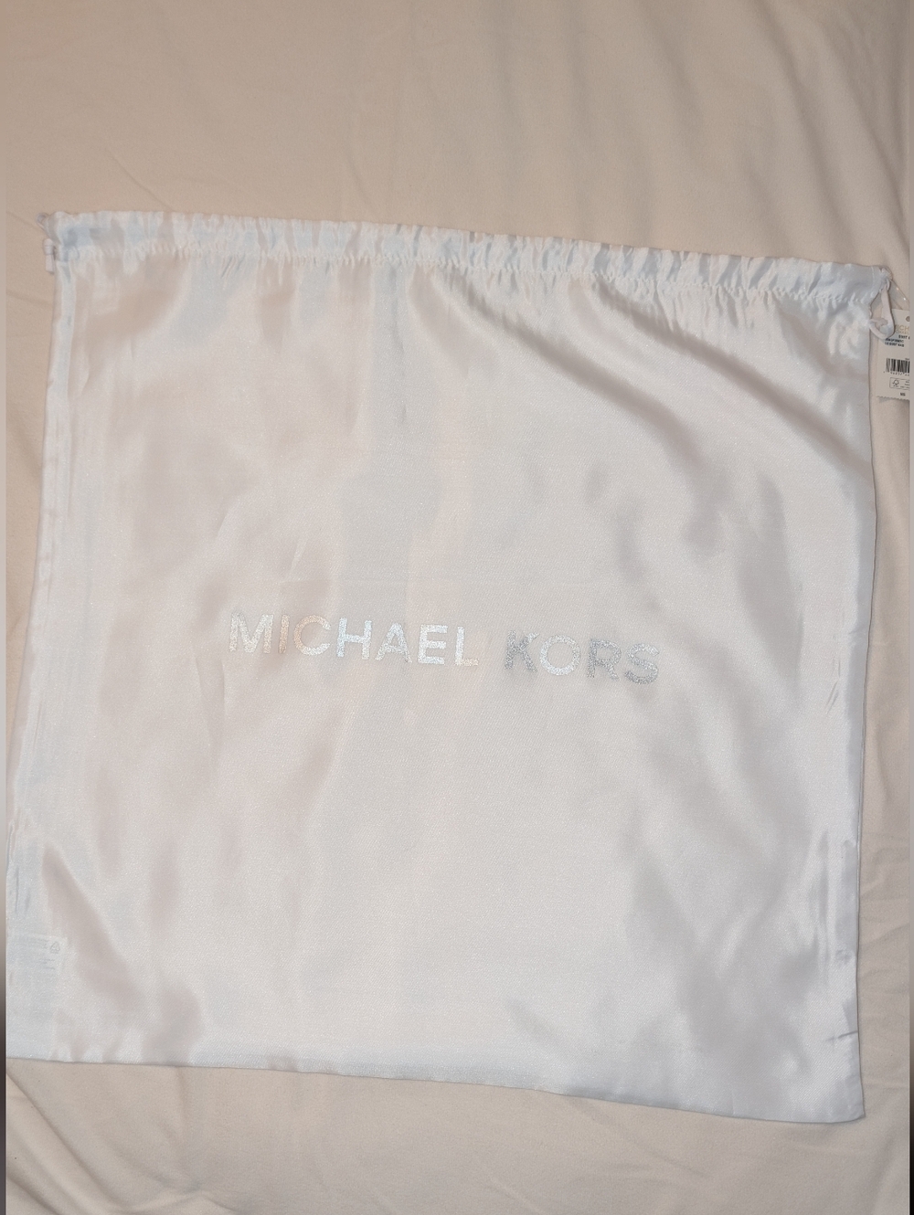 Michael Kors Logo Satin Dust Bag White 18.5" x 18.5" NWT